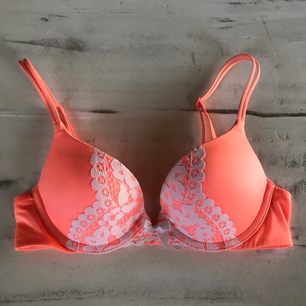 Peach Orange Very Sexy Push Up Bra VS